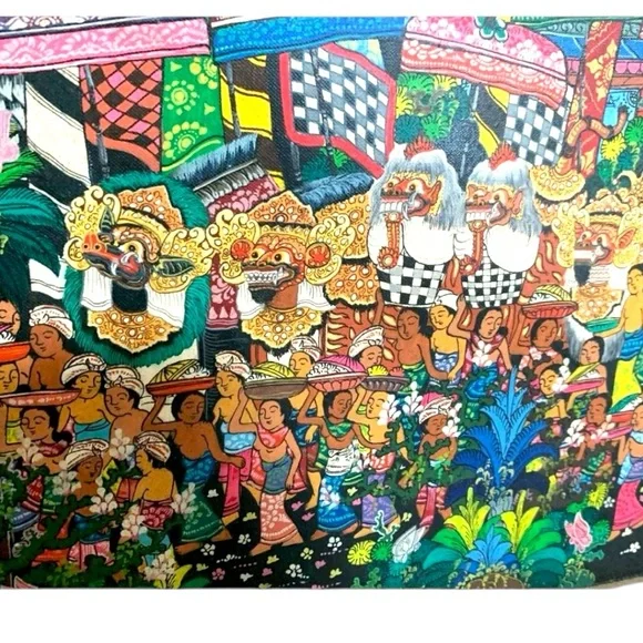 FABULOUS VINTAGE BALINESE ART BY GEDE DONI (18"X24") - Picture 2 of 6